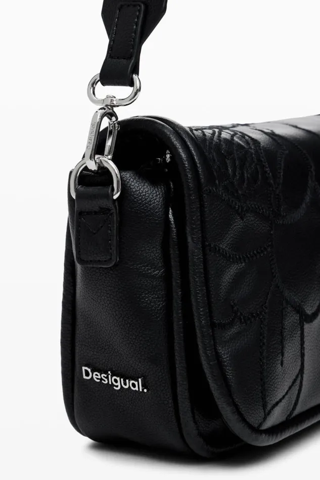 Bags Women Desigual Floral Crossbody Bag Black