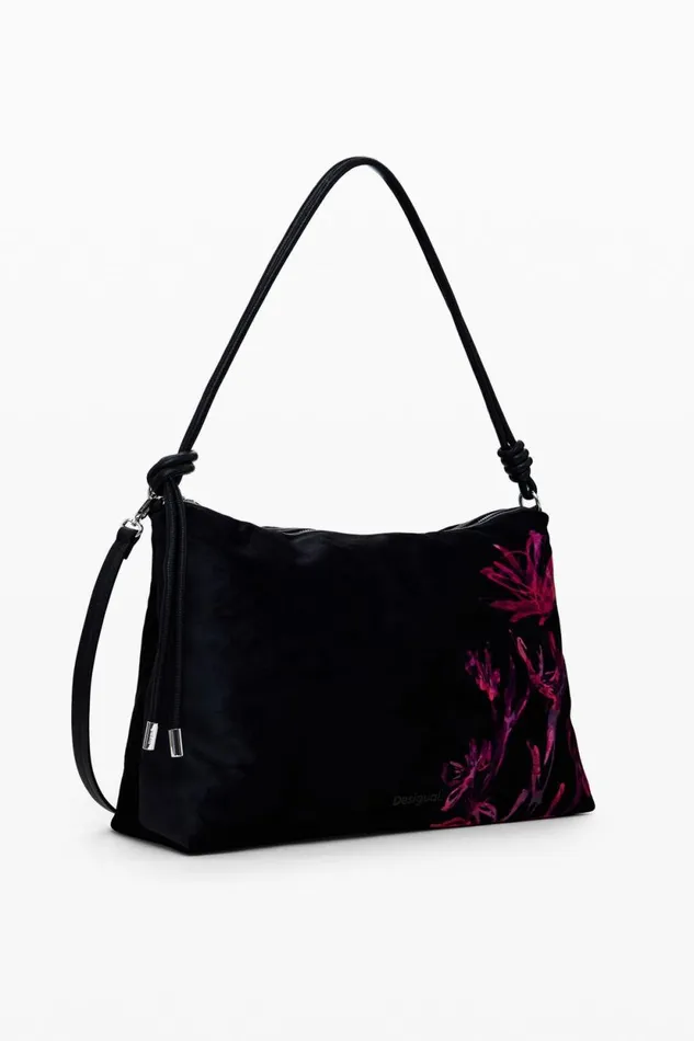 Bags Women Desigual M Bag With Flowers Black