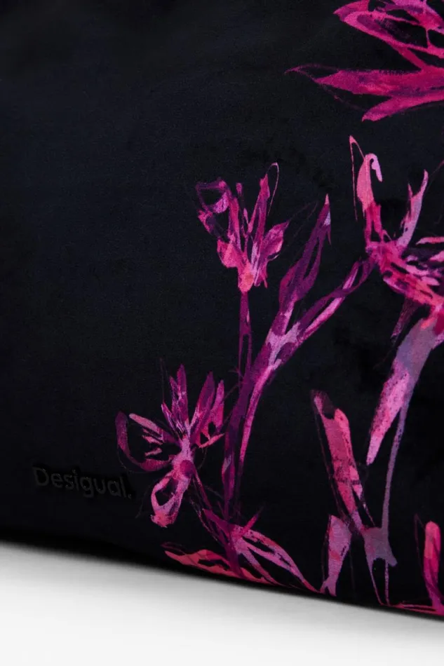 Bags Women Desigual M Bag With Flowers Black