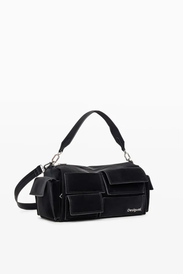 Bags Women Desigual Multipocket Baguette Bag Black