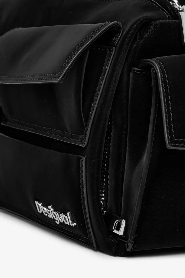 Bags Women Desigual Multipocket Baguette Bag Black