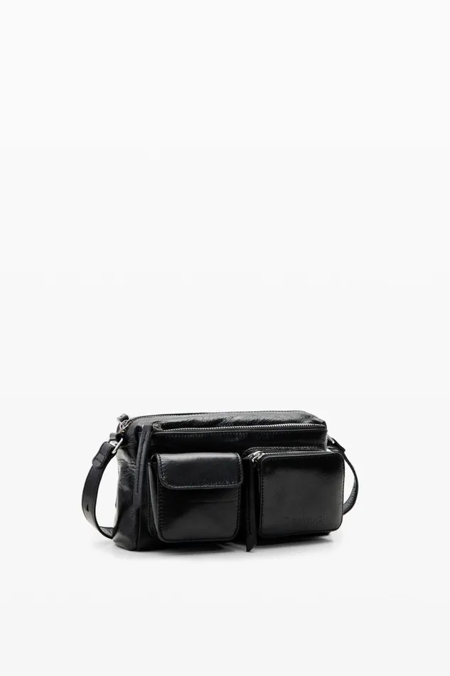 Bags Women Desigual S Leather Pockets Crossbody Bag Black