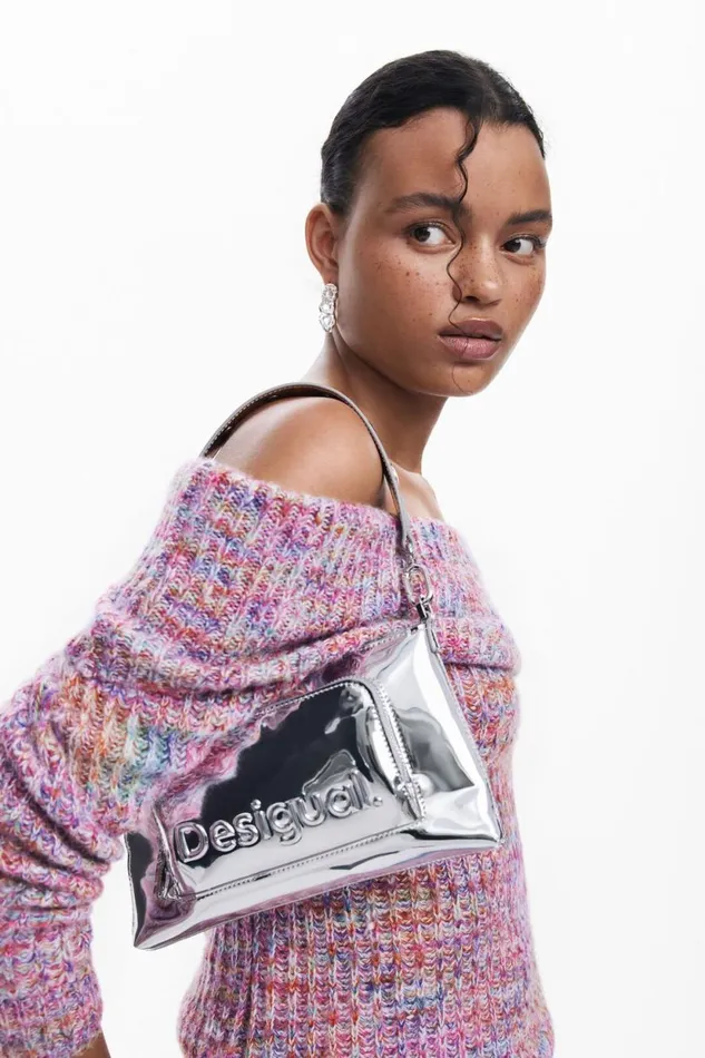 Bags Women Desigual Sling Bag With S Logo Black