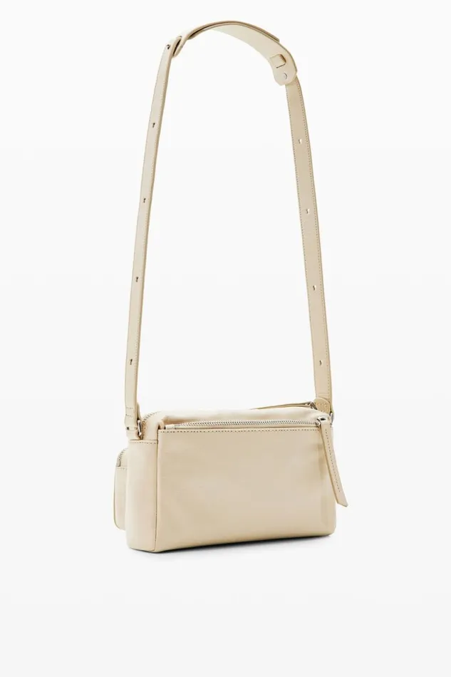 Bags Women Desigual Small Pockets Leather Crossbody Bag White