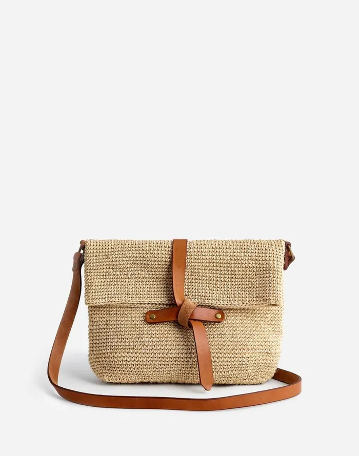 Bags Women Madewell MINGA Crocheted Carmen Crossbody Bag Natural