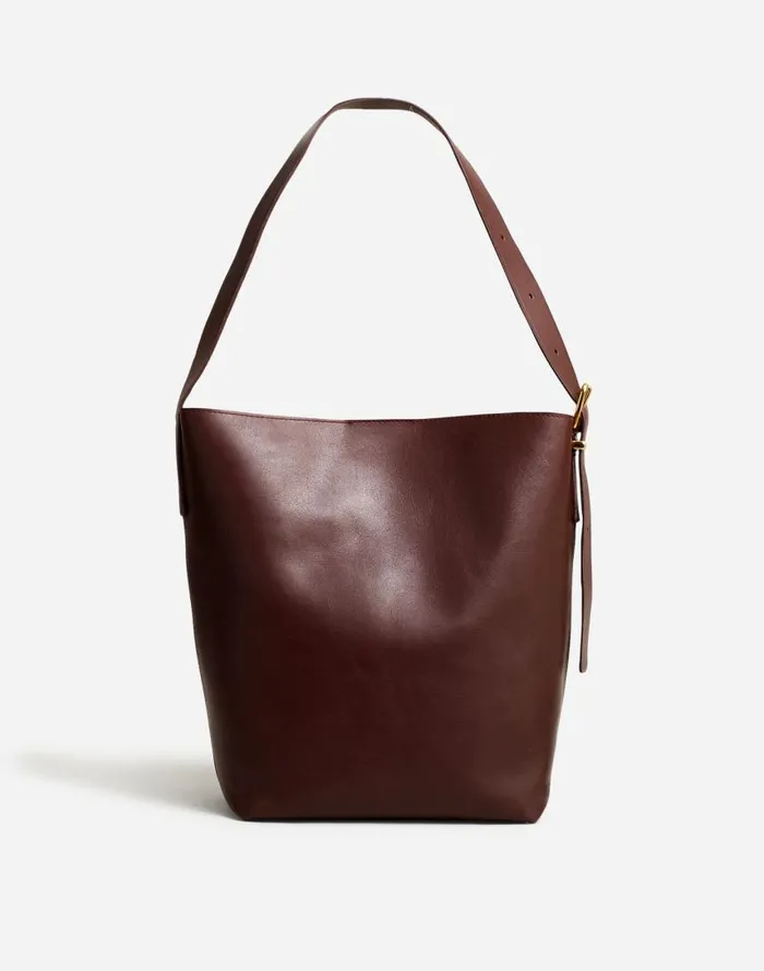 Bags Women Madewell The Essential Bucket Tote Chocolate Raisin
