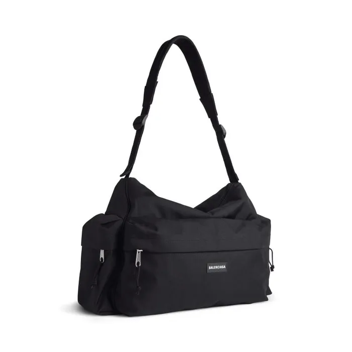 Balenciaga Bags and Totes Men Men039s Explorer Medium Multipocket Weekender In Black Black