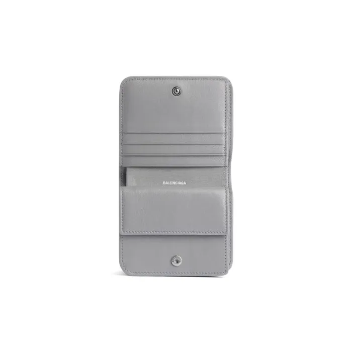 Balenciaga Card Holders Women Women039s Cash Flap Coin And Card Holder In Greyblack Greyblack
