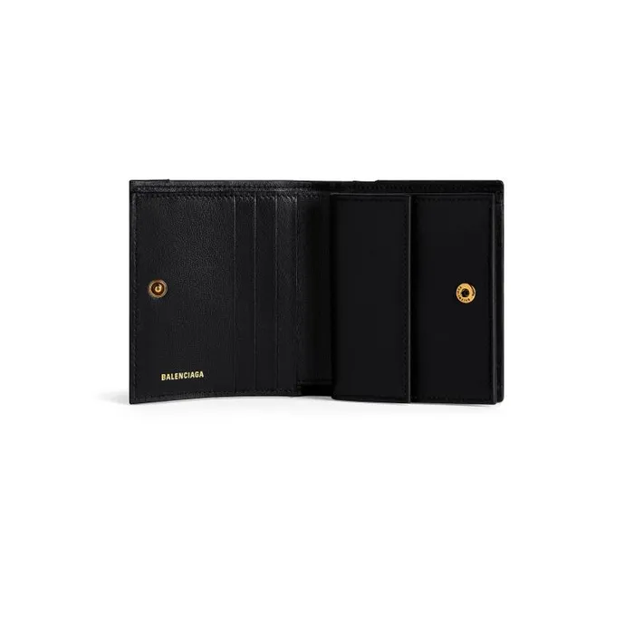 Balenciaga Card Holders Women Women039s Crush Flap Coin And Card Holder Quilted In Black Black