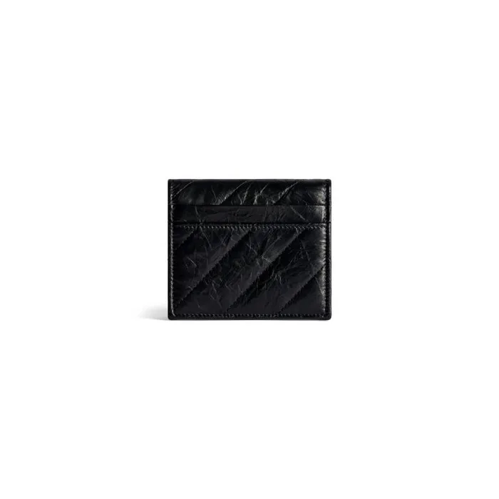 Balenciaga Card Holders Women Women039s Crush Flap Coin And Card Holder Quilted In Black Black