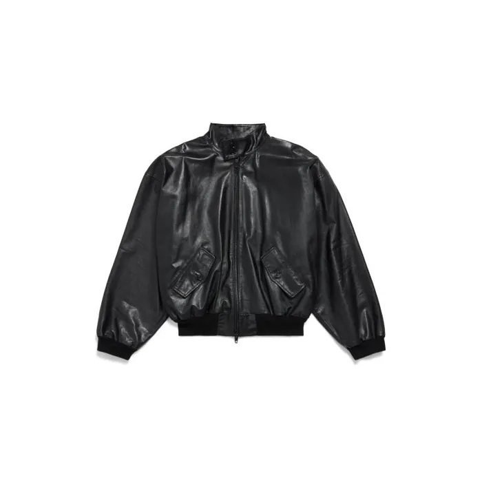 Balenciaga Coats and Jackets Men Harrington Jacket In Black Black