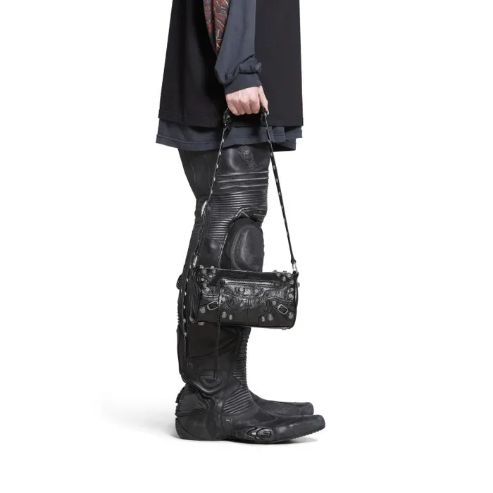 Balenciaga Crossbodies and Messengers Men Le Cagole Cylinder Bag In Black Black