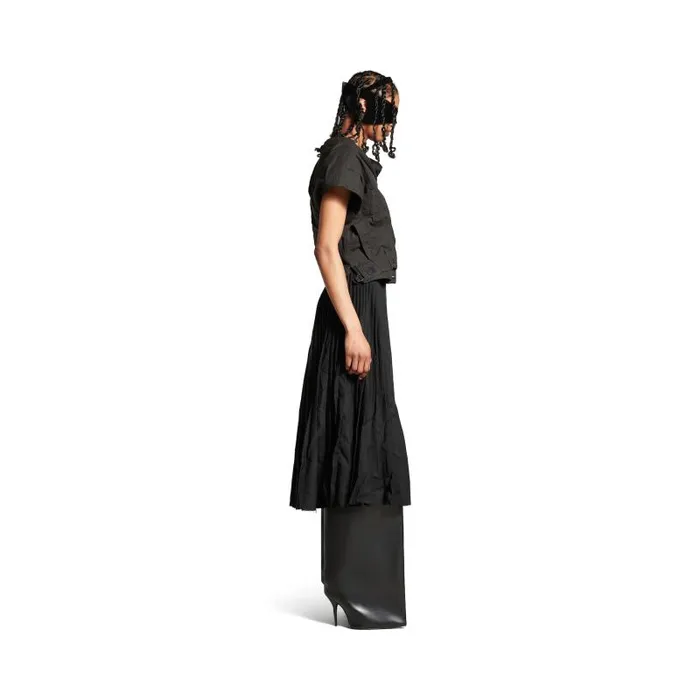Balenciaga Dresses and Skirts Women Women039s Creased Pleated Skirt In Black Black Balenciaga Dresses and Skirts Women Women039s Creased Pleated Skirt In Black Black