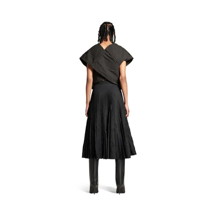 Balenciaga Dresses and Skirts Women Women039s Creased Pleated Skirt In Black Black Balenciaga Dresses and Skirts Women Women039s Creased Pleated Skirt In Black Black