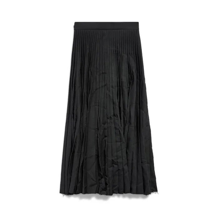 Balenciaga Dresses and Skirts Women Women039s Creased Pleated Skirt In Black Black Balenciaga Dresses and Skirts Women Women039s Creased Pleated Skirt In Black Black