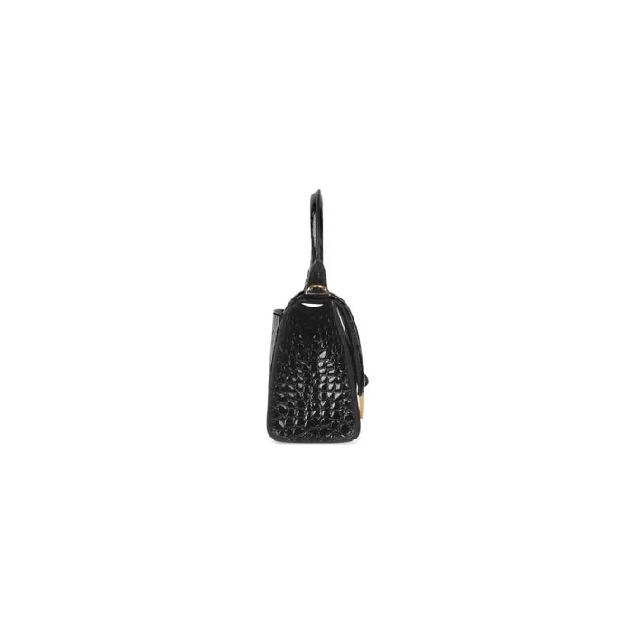 Balenciaga Handbags Women Women039s Hourglass Xs Handbag Crocodile Embossed In Black Black