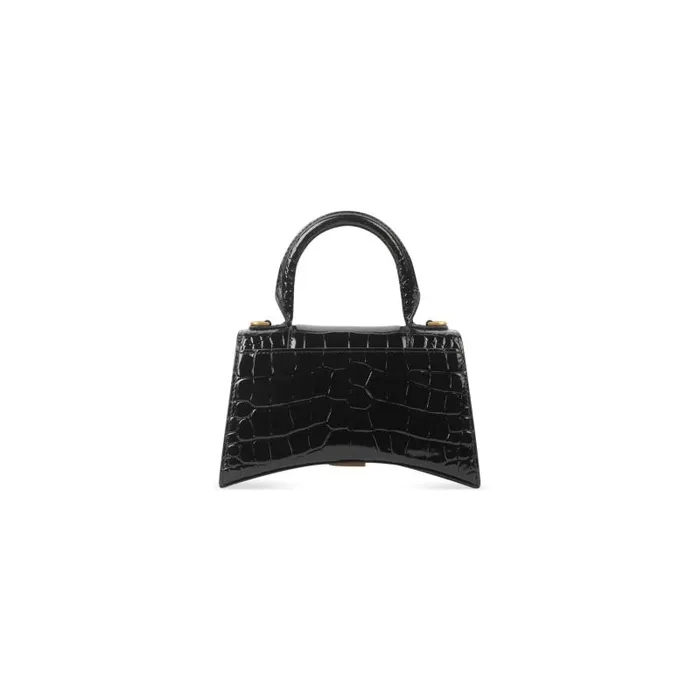 Balenciaga Handbags Women Women039s Hourglass Xs Handbag Crocodile Embossed In Black Black