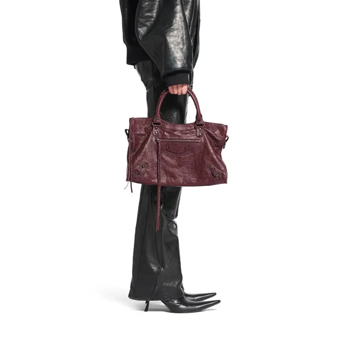 Balenciaga Handbags Women Women039s Le City Medium Bag In Dark Burgundy Dark Burgundy