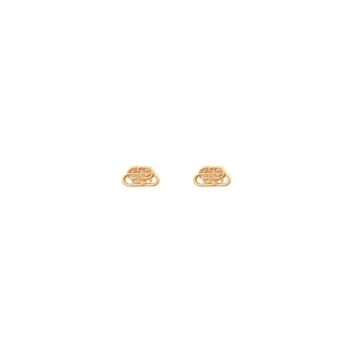 Balenciaga Jewelry Women Bb Xs Stud Earrings In Gold Gold