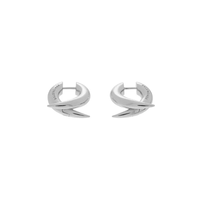 Balenciaga Jewelry WomenMen Force Horn Xs Earrings In Silver Silver