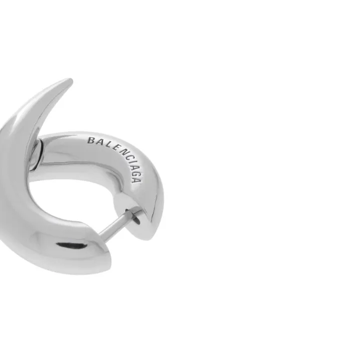 Balenciaga Jewelry WomenMen Force Horn Xs Earrings In Silver Silver