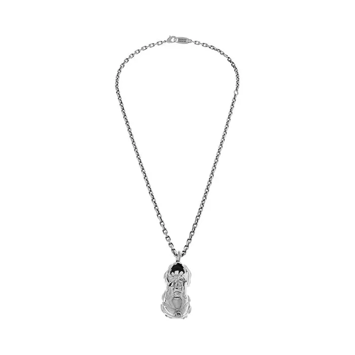 Balenciaga Jewelry WomenMen Keyholder Thin Cargo Necklace In Silver Silver
