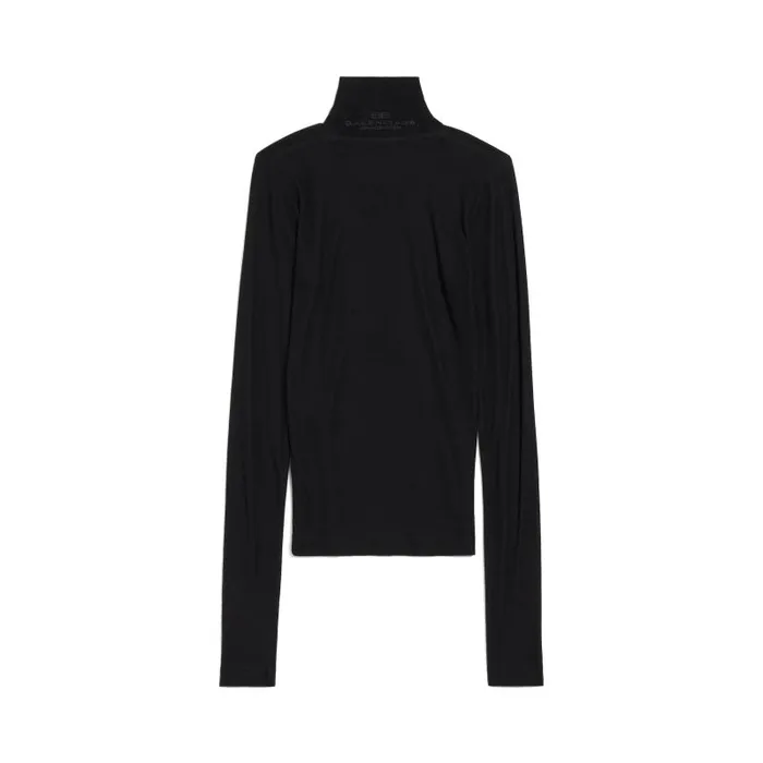 Balenciaga Knitwear Women Women039s Bb Garderobe Fitted Turtleneck In Black Black Balenciaga Knitwear Women Women039s Bb Garderobe Fitted Turtleneck In Black Black