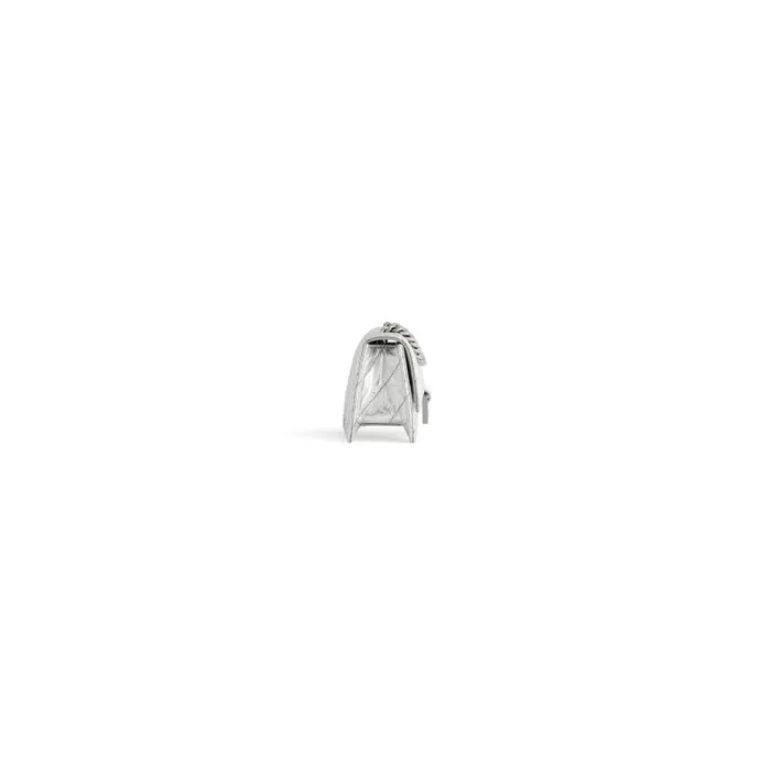 Balenciaga Mini Bags Women Women039s Crush Mini Chain Bag Metallized Quilted In Silver Silver