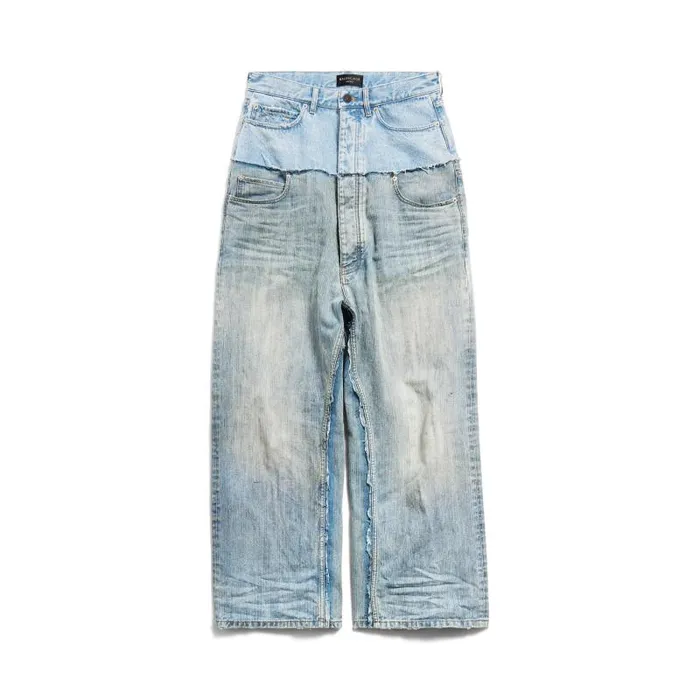 Balenciaga Pants Men Men039s Cutup Baggy Pants In Blue Blue Balenciaga Pants Men Men039s Cutup Baggy Pants In Blue Blue