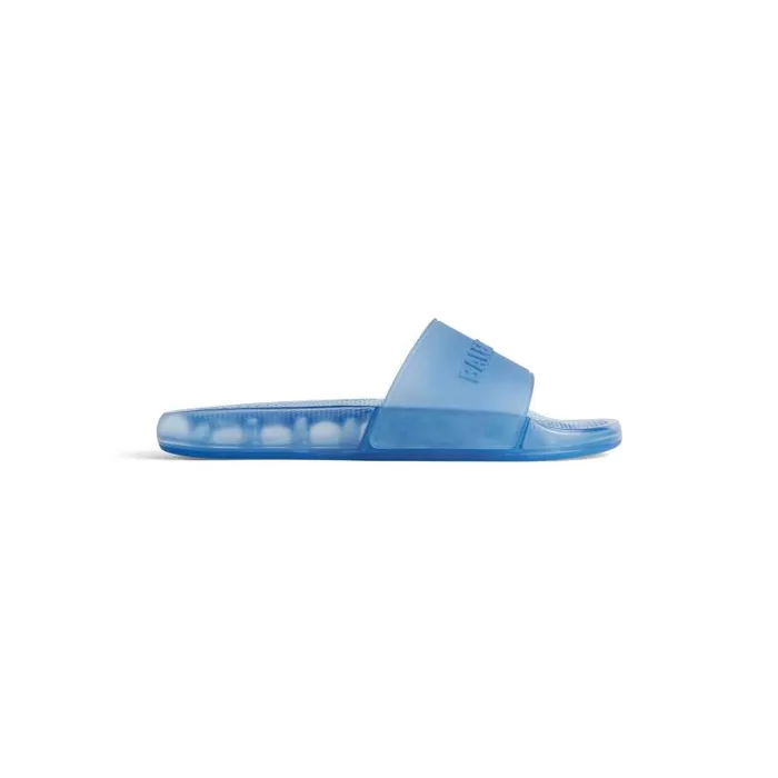 Balenciaga Sandals and Mules Men Men039s Pool Transparent Slide Sandal In Blue Blue Balenciaga Sandals and Mules Men Men039s Pool Transparent Slide Sandal In Blue Blue