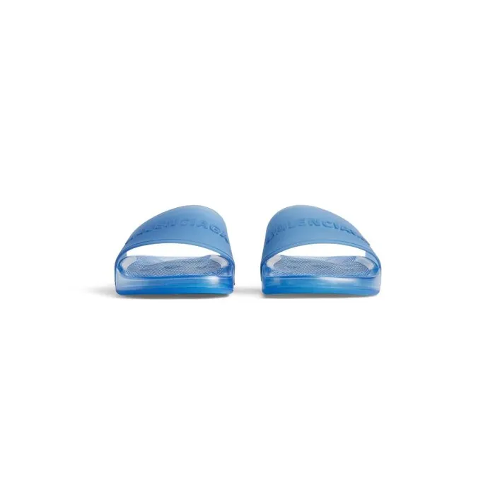 Balenciaga Sandals and Mules Men Men039s Pool Transparent Slide Sandal In Blue Blue Balenciaga Sandals and Mules Men Men039s Pool Transparent Slide Sandal In Blue Blue