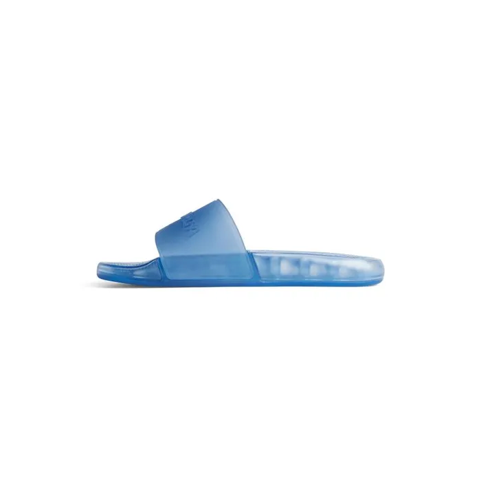 Balenciaga Sandals and Mules Men Men039s Pool Transparent Slide Sandal In Blue Blue Balenciaga Sandals and Mules Men Men039s Pool Transparent Slide Sandal In Blue Blue