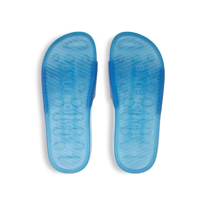 Balenciaga Sandals and Mules Men Men039s Pool Transparent Slide Sandal In Blue Blue Balenciaga Sandals and Mules Men Men039s Pool Transparent Slide Sandal In Blue Blue
