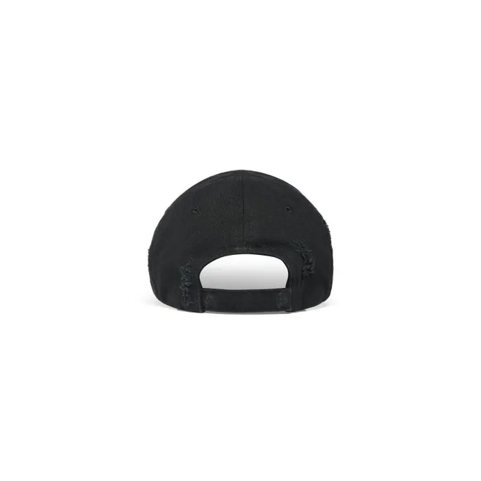 Balenciaga Scarves and Caps WomenMen Balcom Front Piercing Cap In Black Faded Black Faded