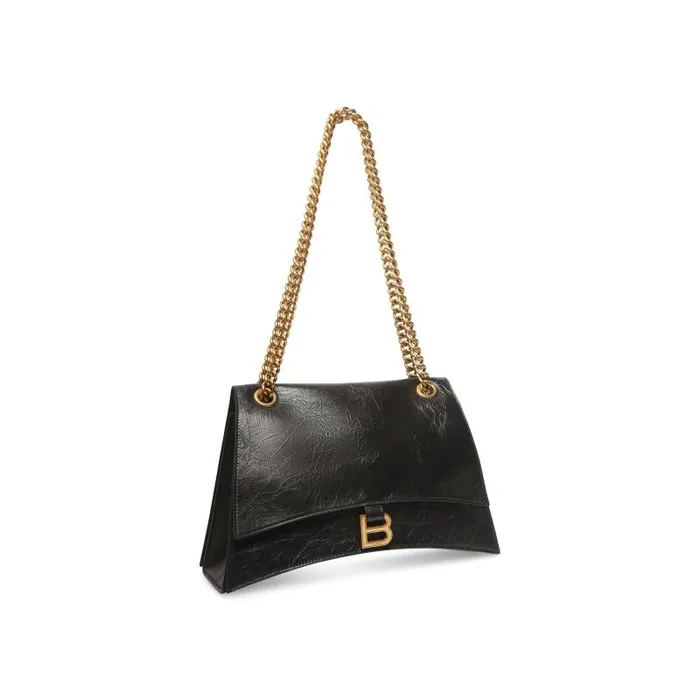 Balenciaga Shoulder Bags Women Women039s Crush Medium Chain Bag In Black Black Balenciaga Shoulder Bags Women Women039s Crush Medium Chain Bag In Black Black