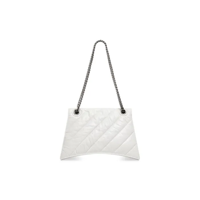Balenciaga Shoulder Bags Women Women039s Crush Medium Chain Bag Quilted In Optic White Optic White Balenciaga Shoulder Bags Women Women039s Crush Medium Chain Bag Quilted In Optic White Optic White