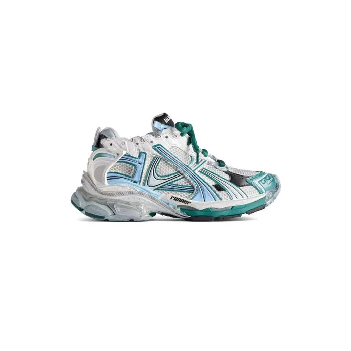 Balenciaga Sneakers Men Men039s Runner Sneaker In Whitegreenblue Whitegreenblue Balenciaga Sneakers Men Men039s Runner Sneaker In Whitegreenblue Whitegreenblue