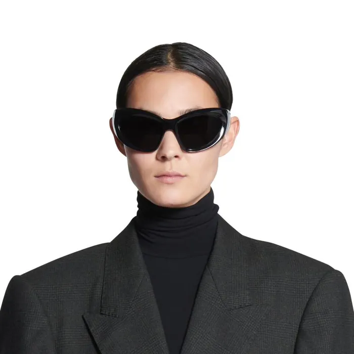 Balenciaga Sunglasses WomenMen Wrap Dframe Sunglasses In Black Black
