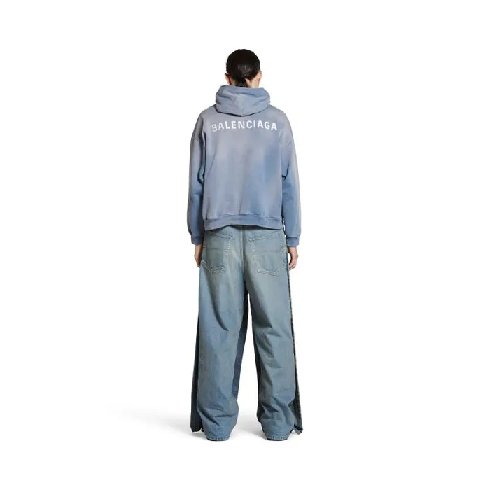 Balenciaga Sweatshirts and Hoodies WomenMen Balenciaga Back Hoodie Medium Fit In Blue Blue