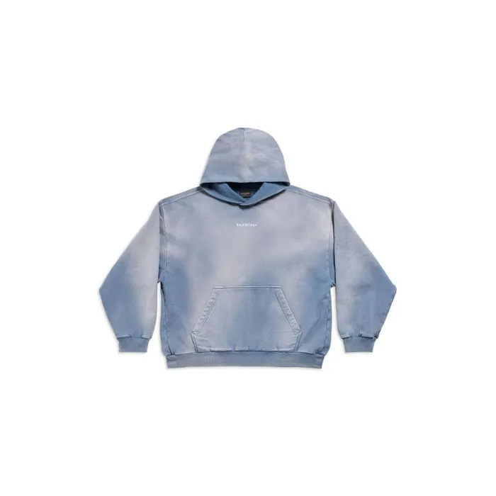 Balenciaga Sweatshirts and Hoodies WomenMen Balenciaga Back Hoodie Medium Fit In Blue Blue