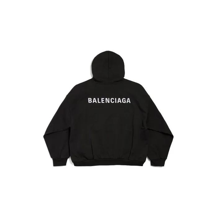 Balenciaga Sweatshirts and Hoodies WomenMen New Balenciaga Back Hoodie Medium Fit In Black Black