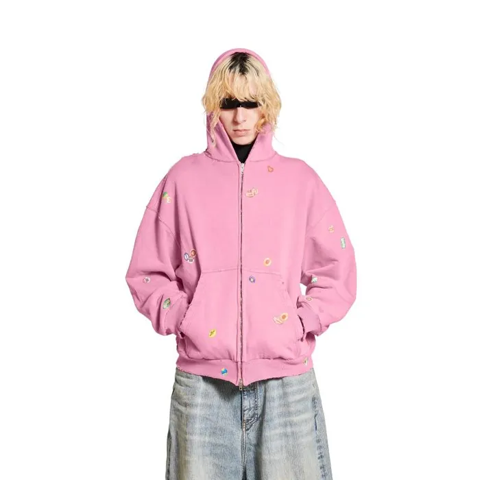 Balenciaga Sweatshirts and Hoodies Women Women039s Fruity Zipup Hoodie Regular Fit In Pink Pink