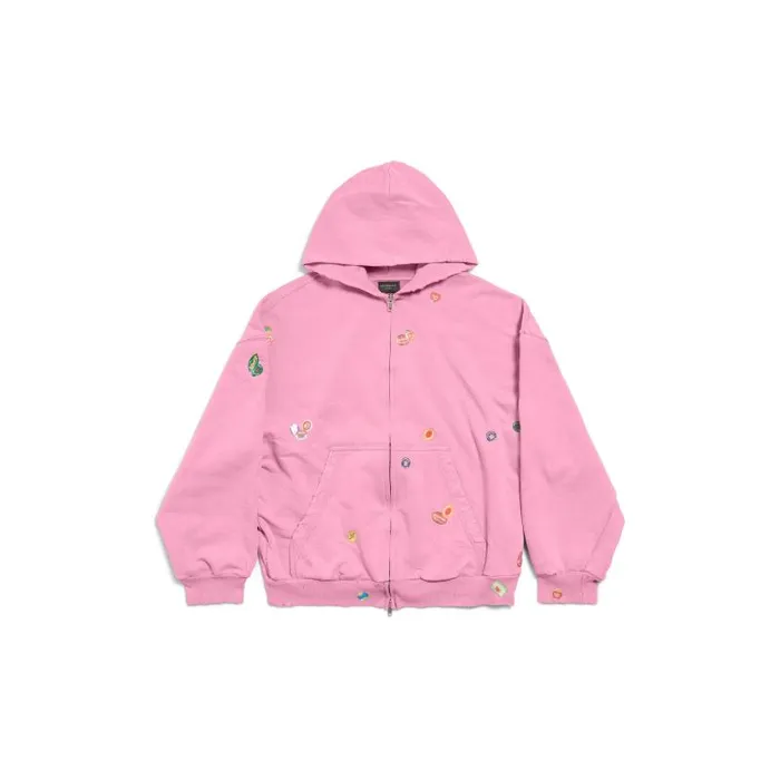 Balenciaga Sweatshirts and Hoodies Women Women039s Fruity Zipup Hoodie Regular Fit In Pink Pink