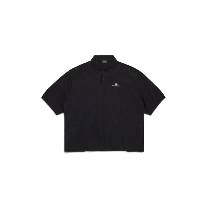 Balenciaga Tshirts Men Men039s Bb Classic Balenciaga Polo Shirt Oversized In Black Black