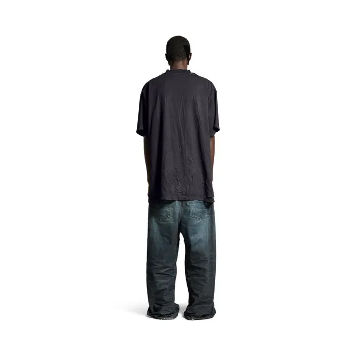 Balenciaga Tshirts Men Men039s Planet Earth Tshirt Oversized In Black Black