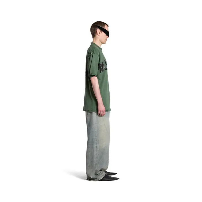 Balenciaga Tshirts WomenMen New Tape Type Tshirt Medium Fit In Dark Green Dark Green Balenciaga Tshirts WomenMen New Tape Type Tshirt Medium Fit In Dark Green Dark Green