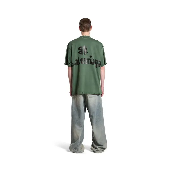 Balenciaga Tshirts WomenMen New Tape Type Tshirt Medium Fit In Dark Green Dark Green Balenciaga Tshirts WomenMen New Tape Type Tshirt Medium Fit In Dark Green Dark Green