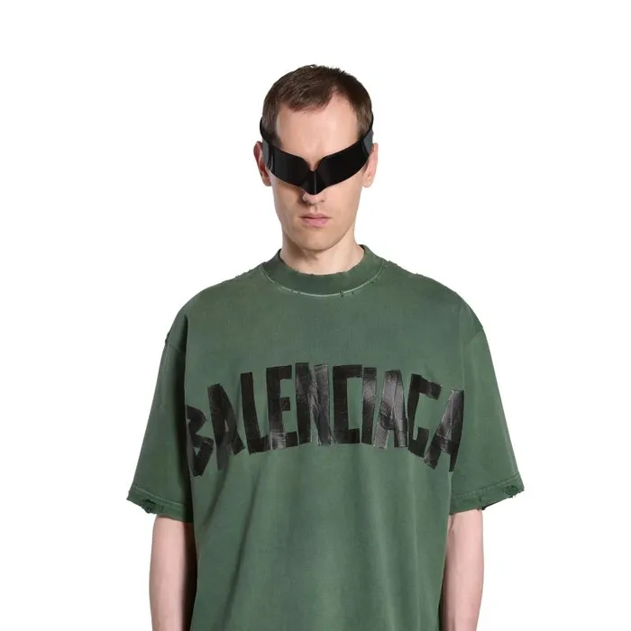 Balenciaga Tshirts WomenMen New Tape Type Tshirt Medium Fit In Dark Green Dark Green Balenciaga Tshirts WomenMen New Tape Type Tshirt Medium Fit In Dark Green Dark Green