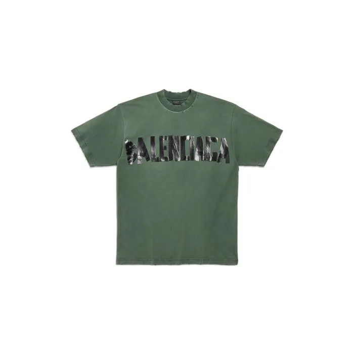 Balenciaga Tshirts WomenMen New Tape Type Tshirt Medium Fit In Dark Green Dark Green Balenciaga Tshirts WomenMen New Tape Type Tshirt Medium Fit In Dark Green Dark Green
