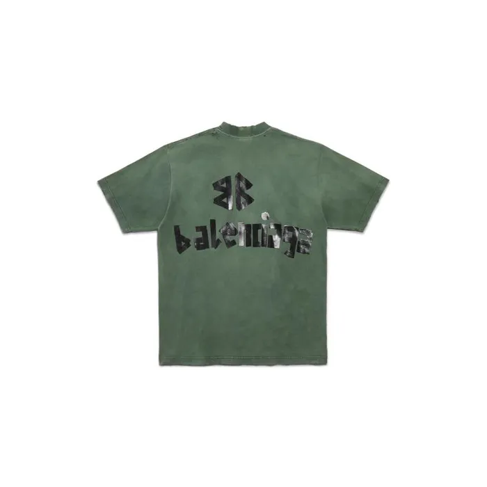 Balenciaga Tshirts WomenMen New Tape Type Tshirt Medium Fit In Dark Green Dark Green Balenciaga Tshirts WomenMen New Tape Type Tshirt Medium Fit In Dark Green Dark Green